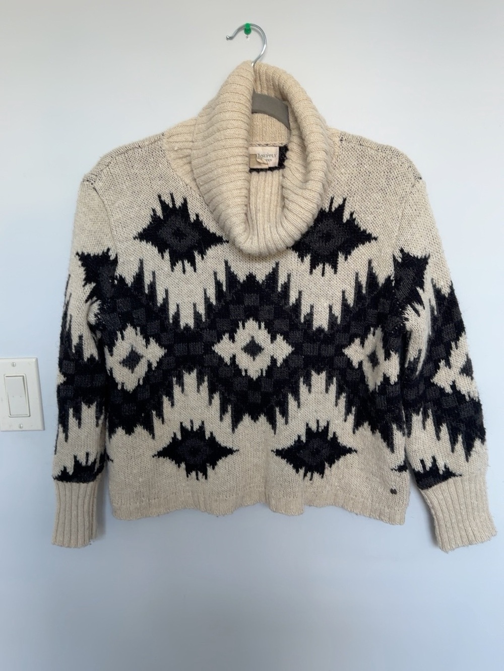 Denim & Supply Ralph Lauren Silk Blend Aztec Cowl Neck Sweater M - Picture 2 of 6